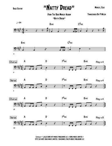 Natty Dread (arr. Accubass)