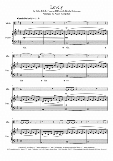 Lovely (arr. Adam Kempshall)
