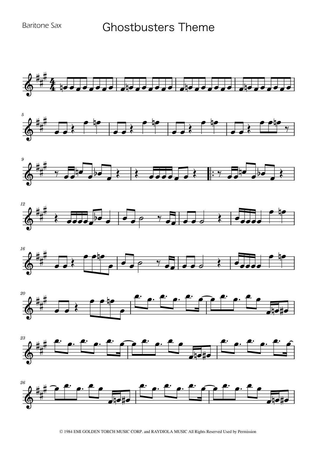Ghostbusters (arr. Ygor Nunes)