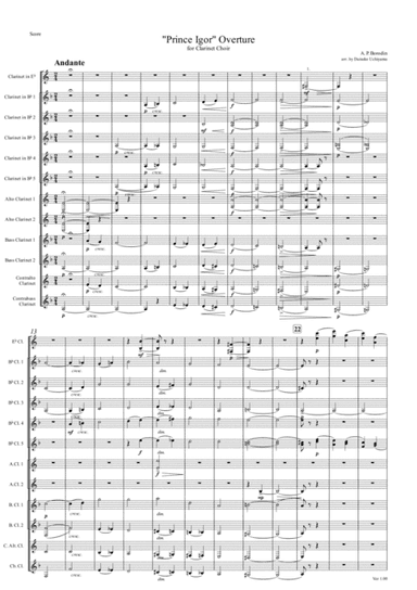 "Prince Igor" Overture / A.Borodin (for Clarinet Choir) (arr. Daisuke Uchiyama)