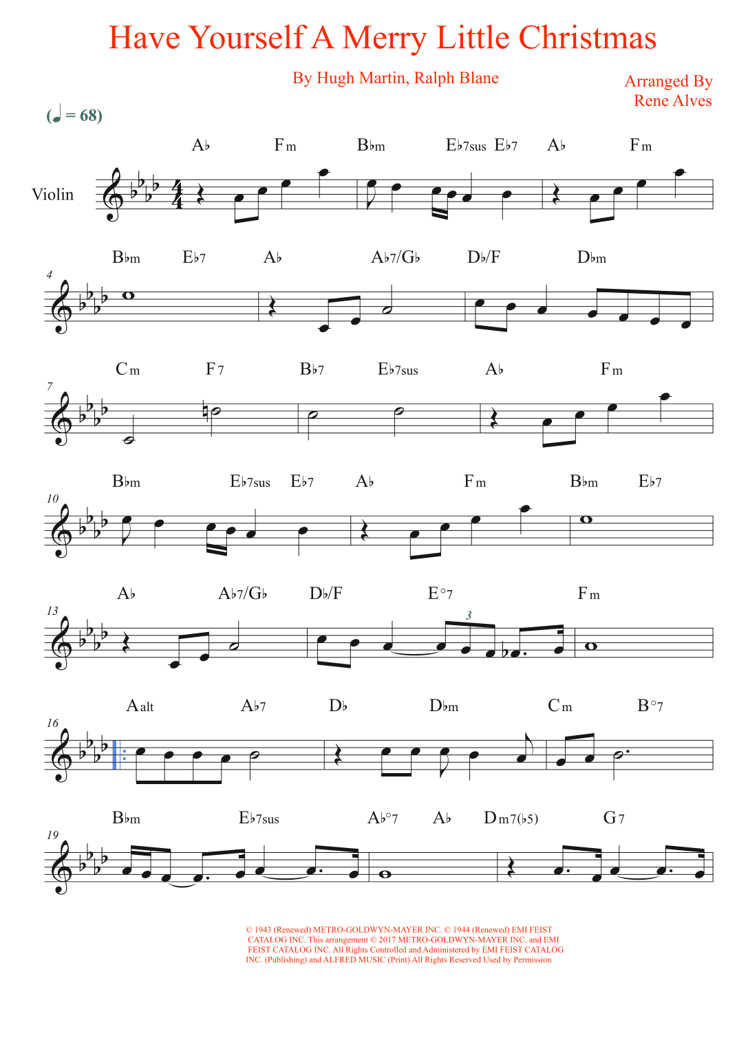 Have Yourself A Merry Little Christmas (arr. Rene Alves)