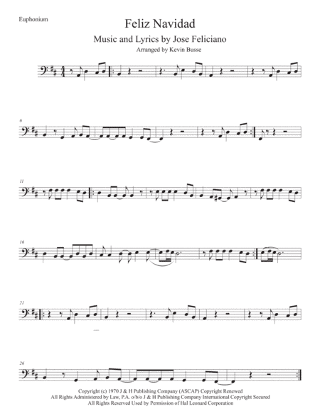 Feliz Navidad (arr. Kevin Busse)
