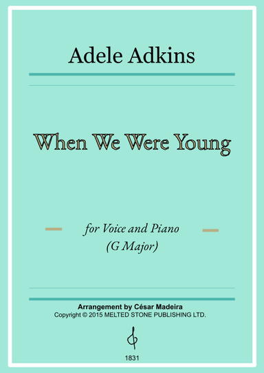 When We Were Young (arr. César Madeira)