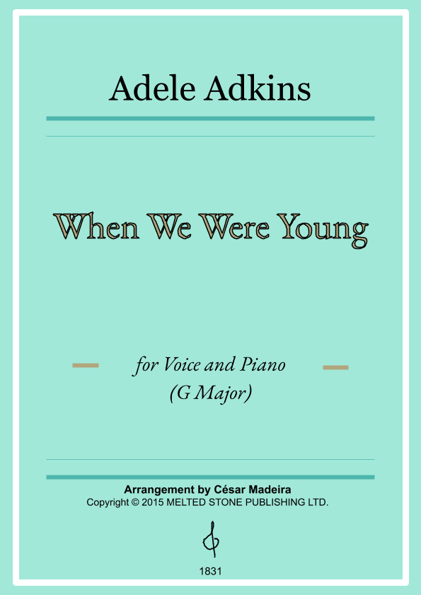 When We Were Young (arr. César Madeira)