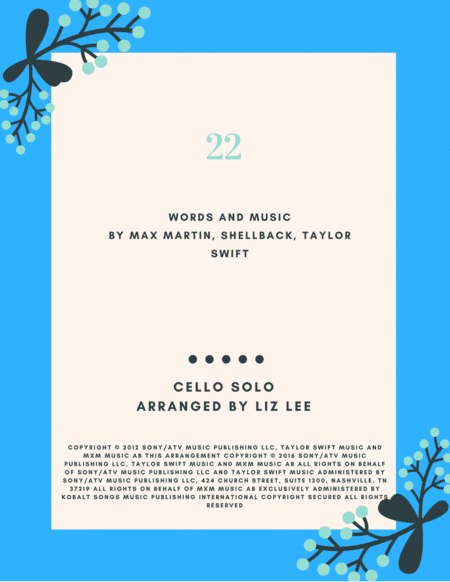 22 (arr. Liz Lee-Cellomoji)