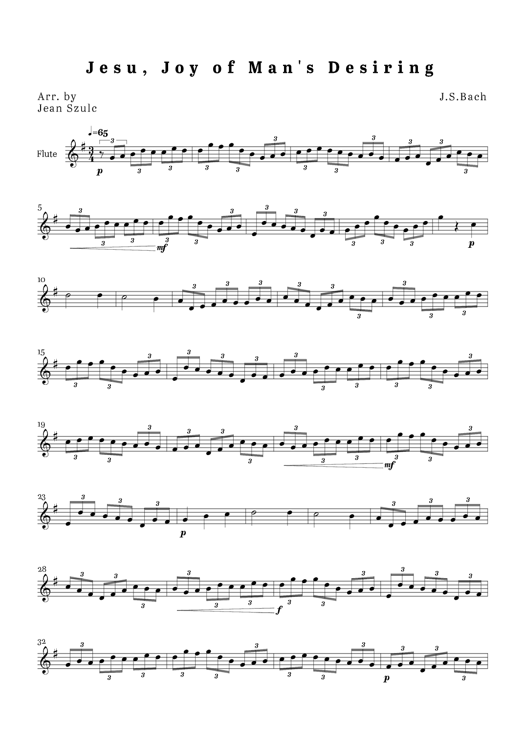 Jesu, Joy of Man's Desiring (arr. Jean Szulc)