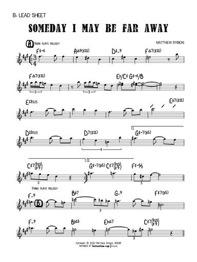 Someday I May Be Far Away (Bb Expanded Lead Sheet)