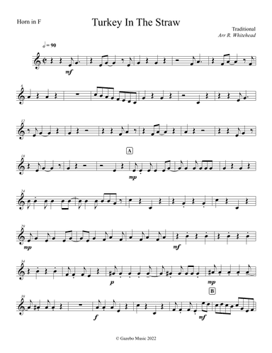 Turkey in the Straw (arr. Robert Whitehead)