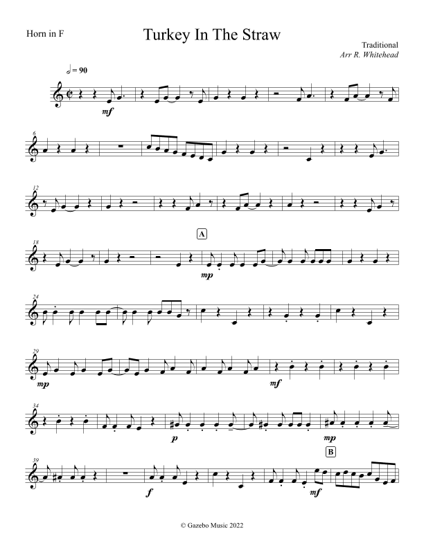 Turkey in the Straw (arr. Robert Whitehead)