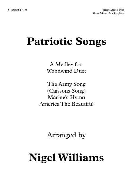 Patriotic Songs, A Medley for Clarinet Duet (arr. Nigel Williams)