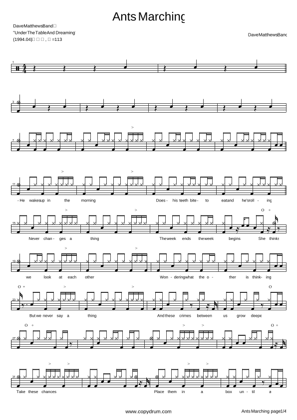 Ants Marching (arr. COPYDRUM)