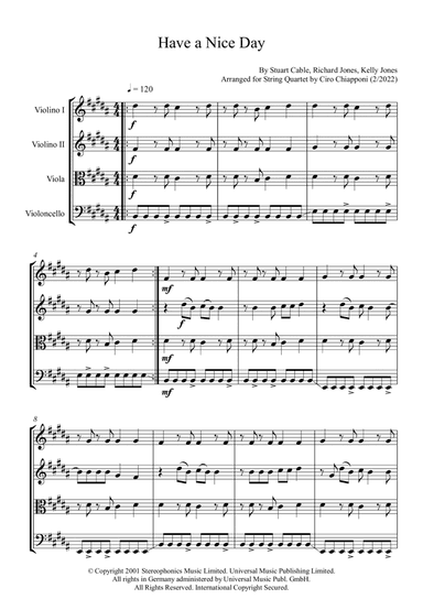 Have A Nice Day (arr. Ciro Chiapponi)