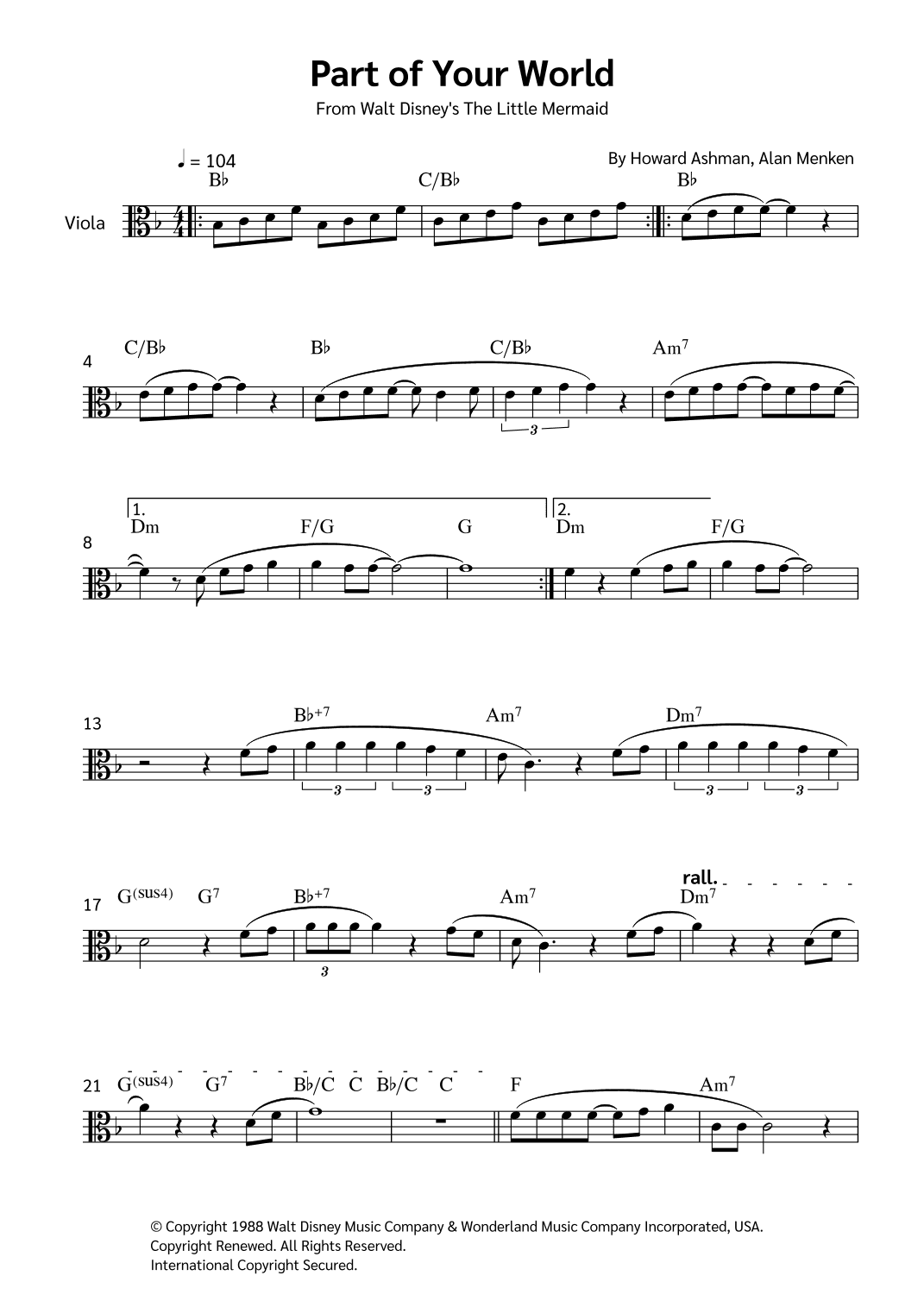 Part Of Your World (arr. Jackson Spindler)