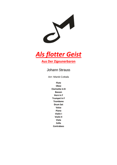 Als Flotter Geist (arr. Marek Czekala)