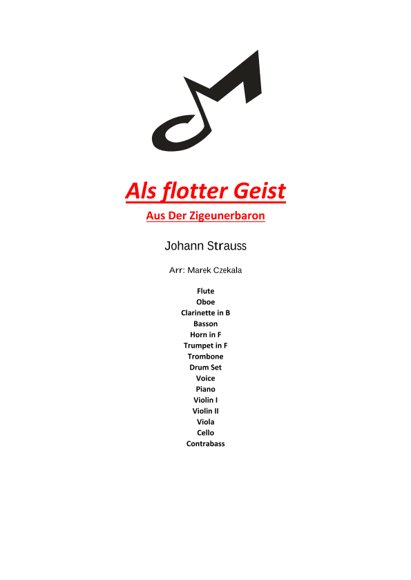 Als Flotter Geist (arr. Marek Czekala)