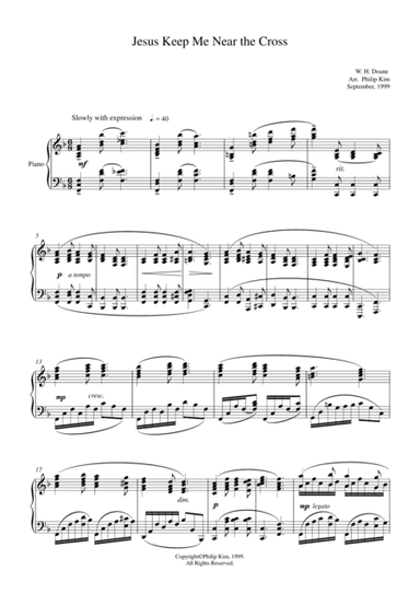 Jesus Keep Me Near the Cross for Piano Solo (arr. Philip Kim)