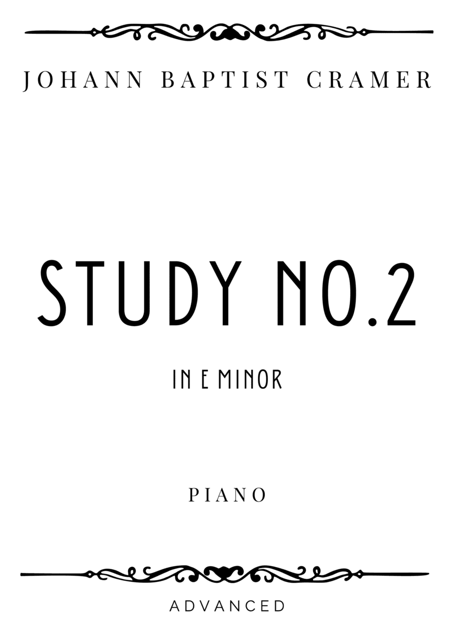Cramer - Study No. 2 in E Minor - Advanced (arr. Piacere Music Sheets)