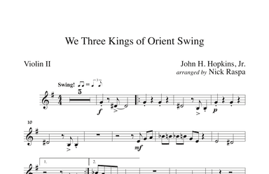 We Three Kings of Orient Swing (String Orchestra) Violin II part (arr. Nick Raspa)