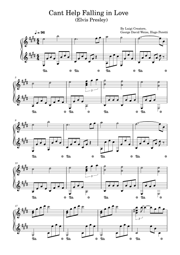 Can't Help Falling In Love (arr. poon)