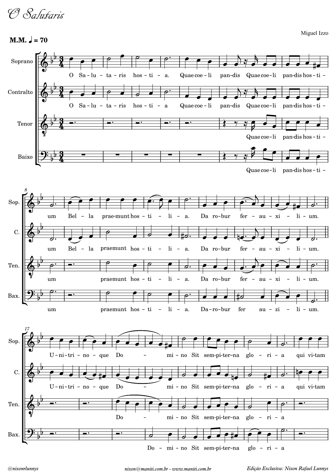 Salutaris (arr. Miguel Izzo)