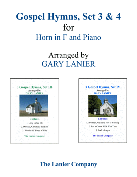 GOSPEL HYMNS, Set III & IV (Duets - Horn in F and Piano with Parts) (arr. Gary Lanier)