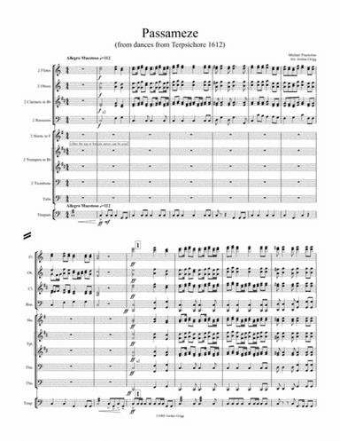 Passameze (from Terpsichore Dances 1612) (arr. Jordan Grigg)