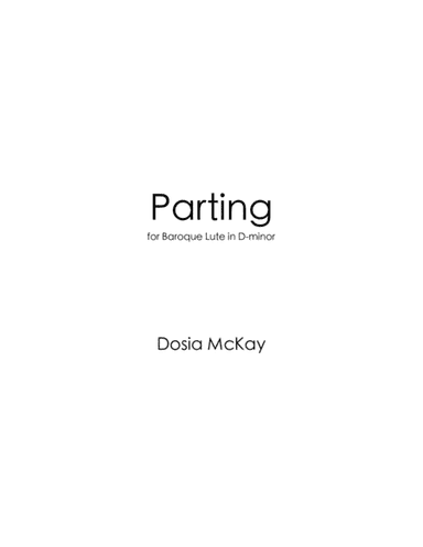 Parting for Baroque Lute in D-minor
