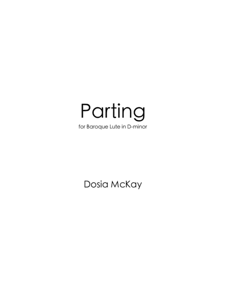 Parting for Baroque Lute in D-minor