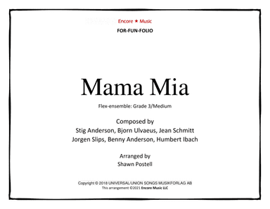 Mama Mia (arr. Shawn Postell)