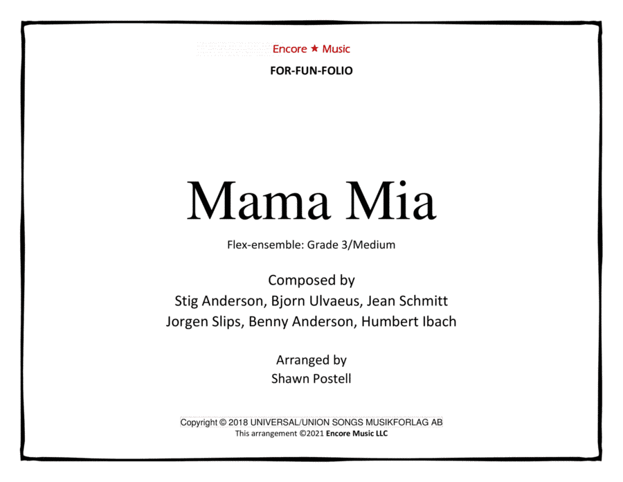 Mama Mia (arr. Shawn Postell)