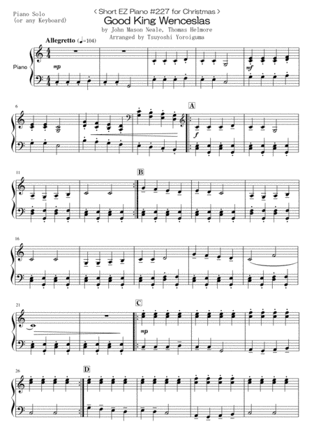 Good King Wenceslas (arr. Tsuyoshi Yoroiguma)