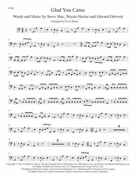 Glad You Came (arr. Kevin Busse)