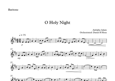 O Holy NIght - Christmas Carol - Baritone (arr. Daniel H Rosa)