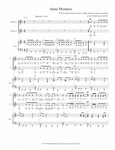 Same Mistakes (arr. Arr. Clifton Davis, ASCAP)