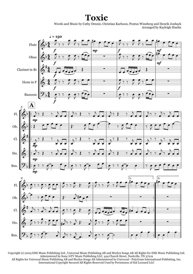 Toxic (arr. Kayleigh Huelin)