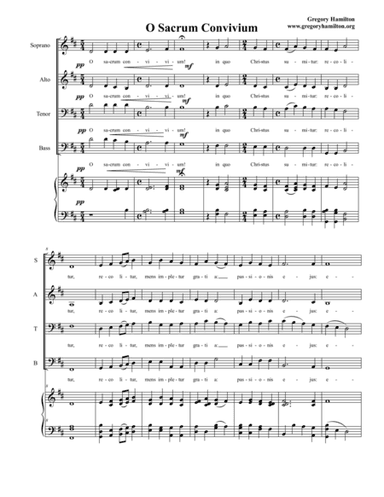 O Sacrum Convivium for SATB choir