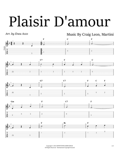 Plaisir D'amour (arr. Enea Acco)