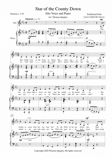 Star of the County Down (arr. Thomas Quigley)