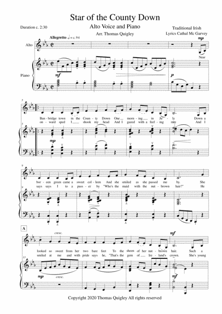 Star of the County Down (arr. Thomas Quigley)