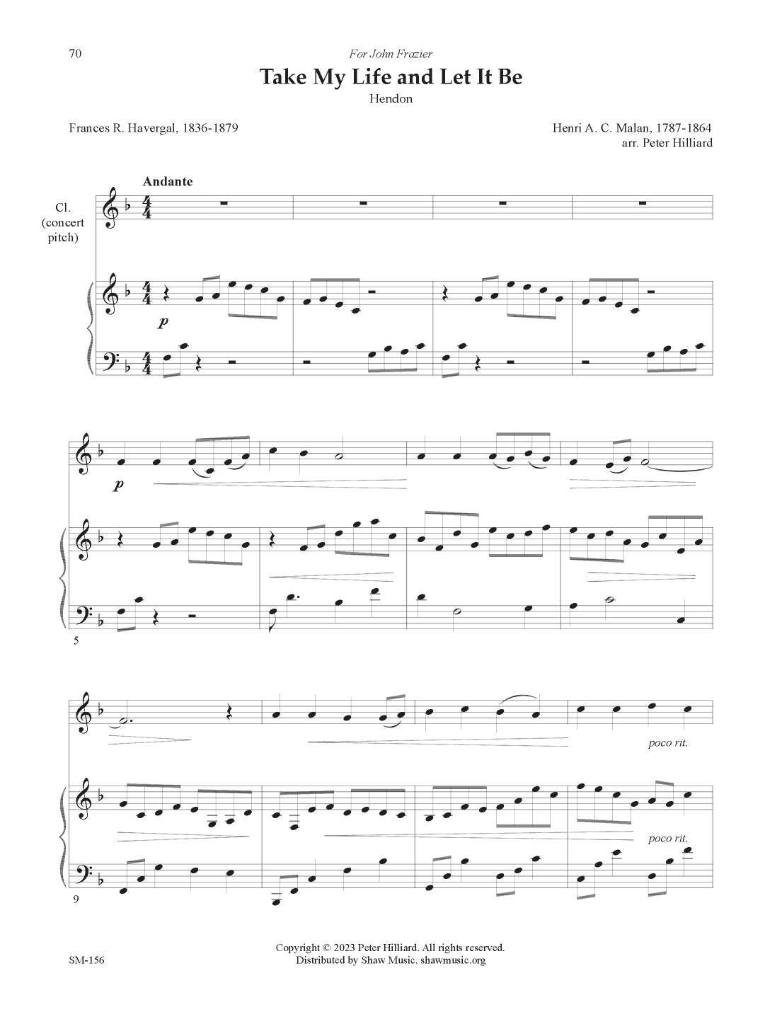 Take My Life and Let It Be (arr. Peter Hilliard)