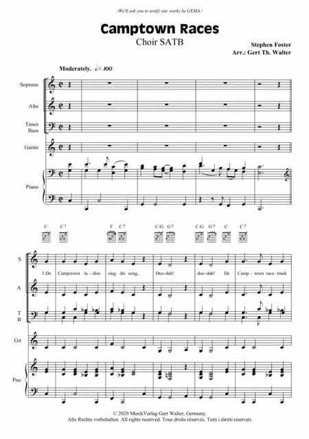 Camptown Races (arr. Gert Th. Walter)