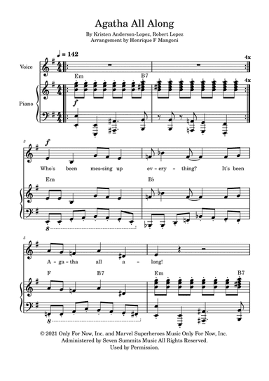 Agatha All Along (arr. Henrique F Mangoni)