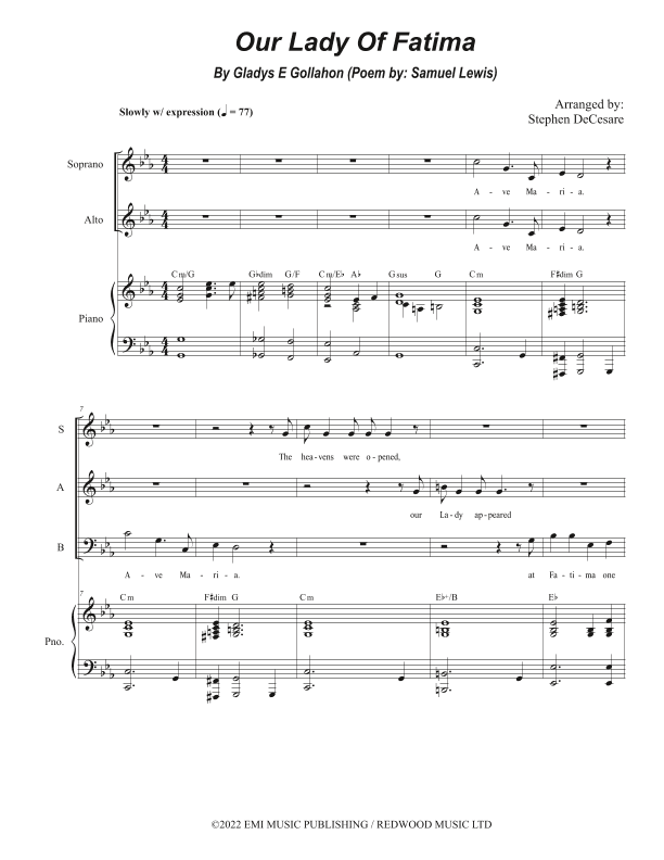 Our Lady Of Fatima (arr. Stephen DeCesare)