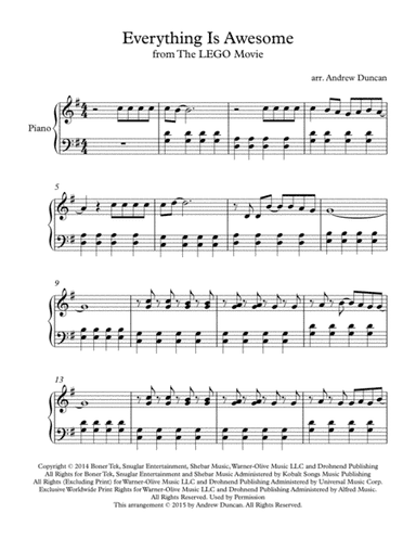 Everything Is Awesome (awesome Remixx!!!) (arr. Andrew Duncan)