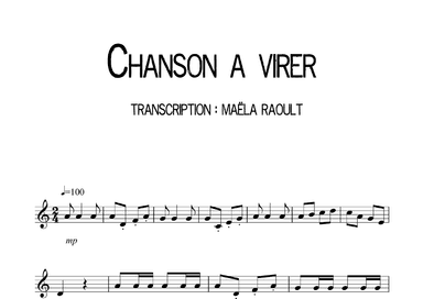 Chanson à virer (arr. Maëla Raoult)