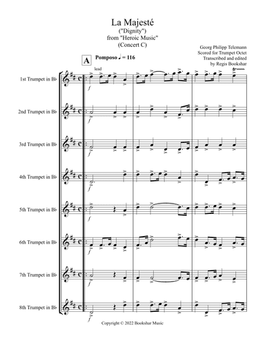 La Majeste (from "Heroic Music") (C) (Trumpet Octet) (arr. Regis Bookshar)
