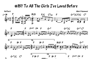 To All The Girls I've Loved Before (arr. John Fries)