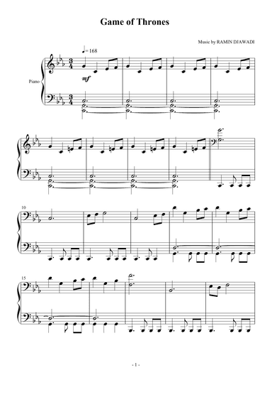 Game Of Thrones (arr. Ramin Djawadi)