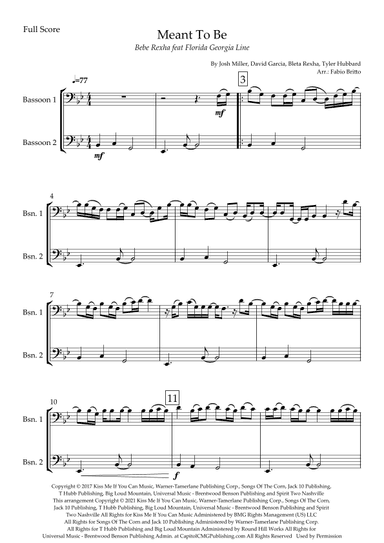 Meant To Be (arr. Fabio Britto)
