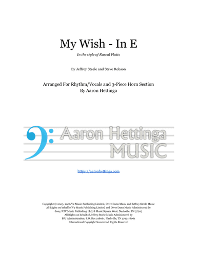My Wish (arr. Aaron Hettinga)